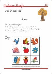 Jesen - Igra logike i čitanja s razumijevanjem - Početno čitanje, koncentracija i kritičko promišljanje