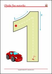 Početne vježbe grafomotorike - povlačenje linije prstićem po papiru - koordinacija oko-ruka
