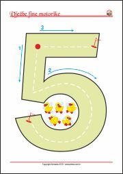 Početne vježbe grafomotorike - povlačenje linije prstićem po papiru - koordinacija oko-ruka