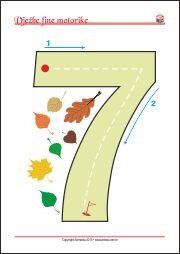 Početne vježbe grafomotorike - povlačenje linije prstićem po papiru - koordinacija oko-ruka