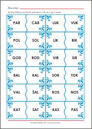 Rima - Spoji riječi koje se rimuju - za predškolski i školski uzrast