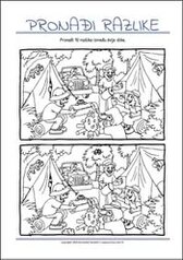 Pronađi 10 razlika - Vježba zapažanja za djecu za ispisivanje