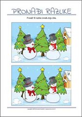 Pronađi 10 razlika - Vježba zapažanja za djecu za ispisivanje