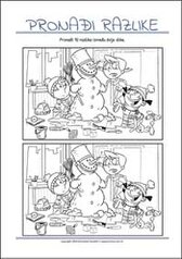 Pronađi Razlike PDF Pronađi 10 razlika - Vježba zapažanja za djecu za ispisivanje