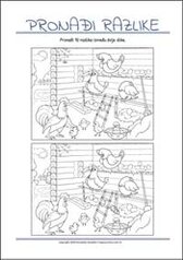 Pronađi 10 razlika - Vježba zapažanja za djecu za ispisivanje