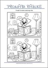 Pronađi 10 razlika - Vježba zapažanja za djecu za ispisivanje