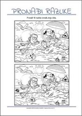 Pronađi 10 razlika - Vježba zapažanja za djecu za ispisivanje