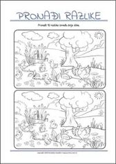 Pronađi 10 razlika - Vježba zapažanja za djecu za ispisivanje