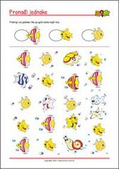 Spoji jednake slike! - radni listići za percepciju i koncentraciju za djecu