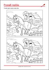 Pronađi sedam razlika između dvije slike! - radni listići za percepciju i koncentraciju za djecu