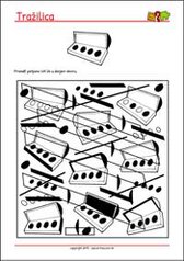 Pronađi jednaku sliku - radni listići za percepciju i koncentraciju za djecu