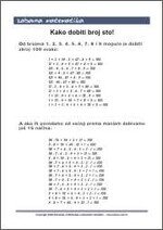 Kako dobiti broj 100?